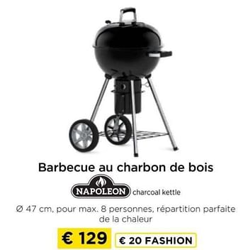 Promotions Barbecue au charbon de bois napoleon charcoal kettle - Napoleon - Valide de 09/05/2024 à 20/05/2024 chez Molecule