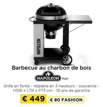 Promotions Barbecue au charbon de bois napoleon kart - Napoleon - Valide de 09/05/2024 à 20/05/2024 chez Molecule