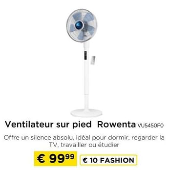 Promotions Ventilateur sur pied rowenta vu5450f0 - Rowenta - Valide de 09/05/2024 à 20/05/2024 chez Molecule