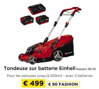 Promotions Tondeuse sur batterie einhell rassaro 36-42 - Einhell - Valide de 09/05/2024 à 20/05/2024 chez Molecule