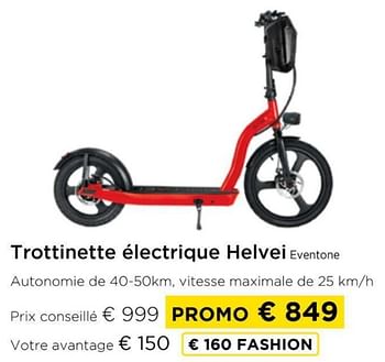 Promotions Trottinette électrique helvei eventone - Produit maison - Molecule - Valide de 09/05/2024 à 20/05/2024 chez Molecule