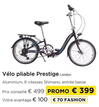 Promotions Vélo pliable prestige london - Prestige - Valide de 09/05/2024 à 20/05/2024 chez Molecule