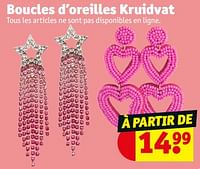 Promotions Boucles d’oreilles kruidvat - Produit maison - Kruidvat - Valide de 14/05/2024 à 26/05/2024 chez Kruidvat