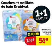 Promotions Couches de bain taille 2-3 - Produit maison - Kruidvat - Valide de 14/05/2024 à 26/05/2024 chez Kruidvat