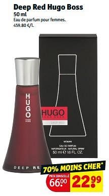 Promotions Deep red hugo boss edp - Hugo Boss - Valide de 14/05/2024 à 26/05/2024 chez Kruidvat