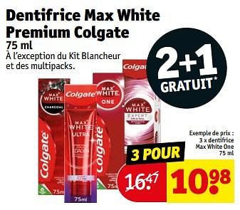 Promotions Dentifrice max white one - Colgate - Valide de 14/05/2024 à 26/05/2024 chez Kruidvat