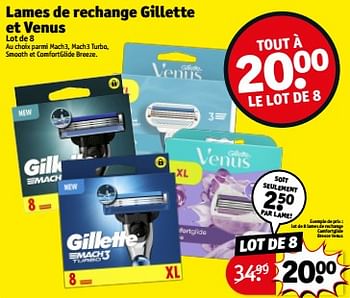 Promotions Lot de 8 lames de rechange comfortglide breeze venus - Gillette - Valide de 14/05/2024 à 26/05/2024 chez Kruidvat
