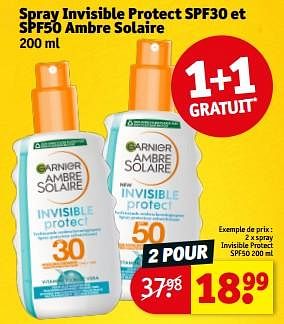 Promotions Spray invisible protect spf50 - Garnier - Valide de 14/05/2024 à 26/05/2024 chez Kruidvat