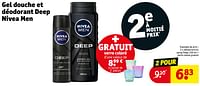 Promotions Déodorant en spray deep + verre coloré gratuit - Nivea - Valide de 14/05/2024 à 26/05/2024 chez Kruidvat