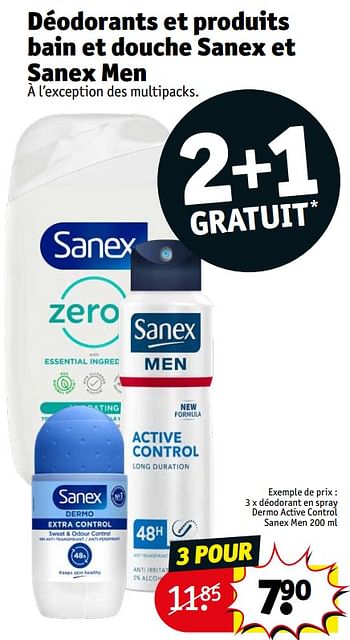 Promotions Déodorant en spray dermo active control sanex men - Sanex - Valide de 14/05/2024 à 26/05/2024 chez Kruidvat