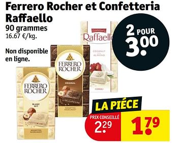 Promotions Ferrero rocher et confetteria raffaello - Produit maison - Kruidvat - Valide de 14/05/2024 à 26/05/2024 chez Kruidvat