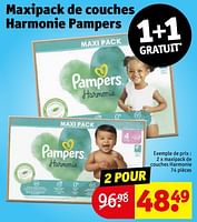 Promotions Maxipack de couches harmonie - Pampers - Valide de 14/05/2024 à 26/05/2024 chez Kruidvat