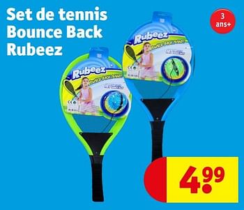 Promotions Set de tennis bounce back rubeez - Produit maison - Kruidvat - Valide de 14/05/2024 à 26/05/2024 chez Kruidvat