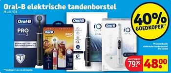 Promoties Elektrische tandenborstel pro3 3000 - Oral-B - Geldig van 14/05/2024 tot 26/05/2024 bij Kruidvat
