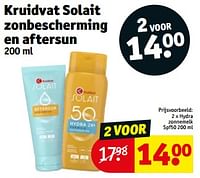 Promoties Hydra zonnemelk spf50 - Huismerk - Kruidvat - Geldig van 14/05/2024 tot 26/05/2024 bij Kruidvat