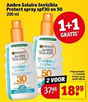 Promoties Invisible protect spray spf50 - Garnier - Geldig van 14/05/2024 tot 26/05/2024 bij Kruidvat