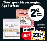Promoties Nachtcrème age perfect - L'Oreal Paris - Geldig van 14/05/2024 tot 26/05/2024 bij Kruidvat