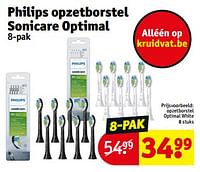 Promoties Opzetborstel optimal white - Philips - Geldig van 14/05/2024 tot 26/05/2024 bij Kruidvat