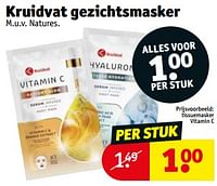Promoties Tissuemasker vitamin c - Huismerk - Kruidvat - Geldig van 14/05/2024 tot 26/05/2024 bij Kruidvat