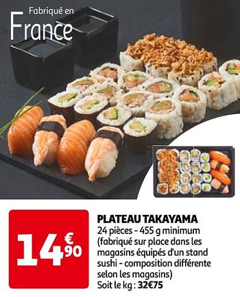 Promotions Plateau takayama - Produit Maison - Auchan Ronq - Valide de 14/05/2024 à 21/05/2024 chez Auchan Ronq