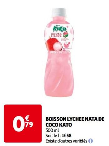 Promotions Boisson lychee nata de coco kato - kato - Valide de 14/05/2024 à 21/05/2024 chez Auchan Ronq