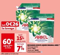 Promotions Recharge lessive liquide original ariel - Ariel - Valide de 14/05/2024 à 21/05/2024 chez Auchan Ronq