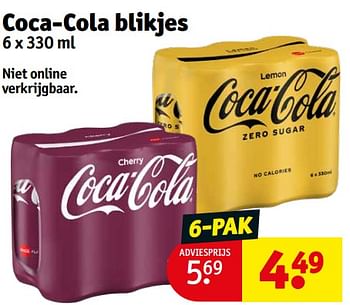 Promotions Coca-cola blikjes - Coca Cola - Valide de 14/05/2024 à 26/05/2024 chez Kruidvat