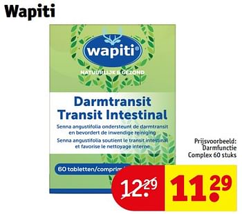 Promoties Darmfunctie complex - Wapiti - Geldig van 14/05/2024 tot 26/05/2024 bij Kruidvat