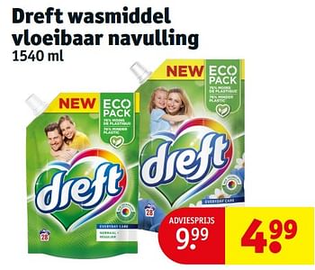 Promoties Dreft wasmiddel vloeibaar navulling - Dreft - Geldig van 14/05/2024 tot 26/05/2024 bij Kruidvat