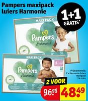 Promoties Harmonie luiers maxipack - Pampers - Geldig van 14/05/2024 tot 26/05/2024 bij Kruidvat
