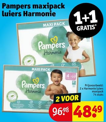 Promoties Harmonie luiers maxipack - Pampers - Geldig van 14/05/2024 tot 26/05/2024 bij Kruidvat