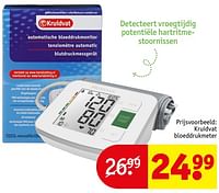 Promoties Kruidvat bloeddrukmeter - Huismerk - Kruidvat - Geldig van 14/05/2024 tot 26/05/2024 bij Kruidvat