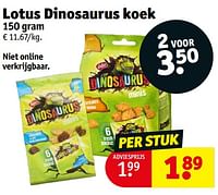 Promoties Lotus dinosaurus koek - Lotus Bakeries - Geldig van 14/05/2024 tot 26/05/2024 bij Kruidvat