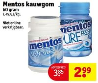 Promoties Mentos kauwgom - Mentos - Geldig van 14/05/2024 tot 26/05/2024 bij Kruidvat