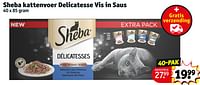 Promoties Sheba kattenvoer delicatesse vis in saus - Sheba - Geldig van 14/05/2024 tot 26/05/2024 bij Kruidvat
