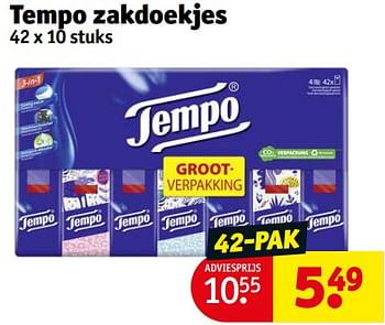 Promoties Tempo zakdoekjes - Tempo - Geldig van 14/05/2024 tot 26/05/2024 bij Kruidvat