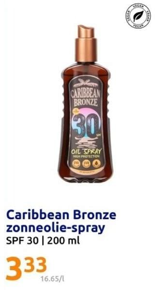 Promoties Caribbean bronze zonneolie spray - Caribbean Bronze - Geldig van 15/05/2024 tot 21/05/2024 bij Action