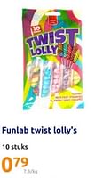 Promoties Funlab twist lolly`s - Huismerk - Action - Geldig van 15/05/2024 tot 21/05/2024 bij Action