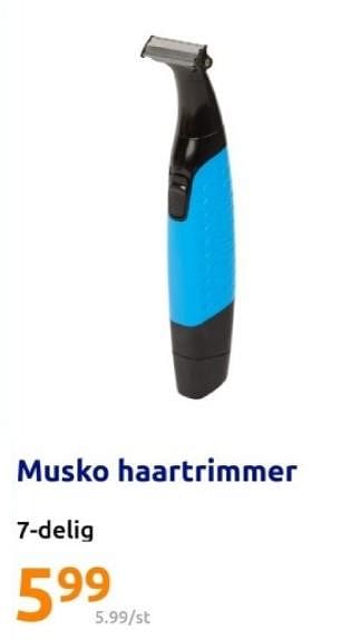 Promoties Musko haartrimmer - Musko - Geldig van 15/05/2024 tot 21/05/2024 bij Action