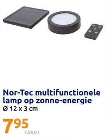 Promoties Nor tec multifunctionele lamp op zonne energie - Nor-Tec - Geldig van 15/05/2024 tot 21/05/2024 bij Action