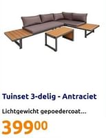 Promoties Tuinset 3 delig antraciet - Huismerk - Action - Geldig van 15/05/2024 tot 21/05/2024 bij Action