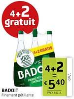 Promotions Badoit finement pétillante - Badoit - Valide de 10/05/2024 à 23/05/2024 chez BelBev