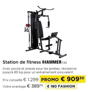 Promotions Station de fitness hammer tx3 - Hammer - Valide de 09/05/2024 à 20/05/2024 chez Molecule