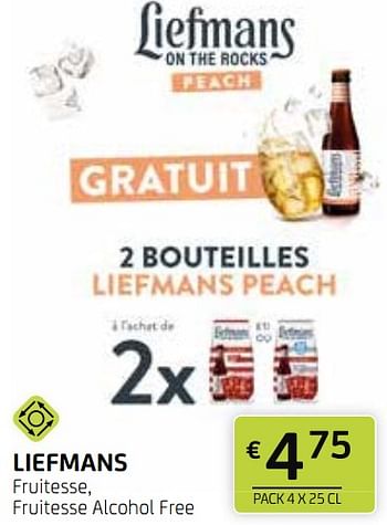 Promotions Liefmans fruitesse fruitesse alcohol free - Liefmans - Valide de 10/05/2024 à 23/05/2024 chez BelBev