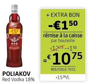 Promotions Poliakov red vodka - poliakov - Valide de 10/05/2024 à 23/05/2024 chez BelBev