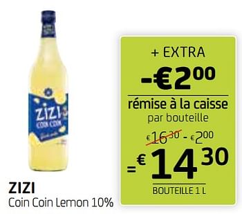 Promotions Zizi coin coin lemon - Zizi - Valide de 10/05/2024 à 23/05/2024 chez BelBev