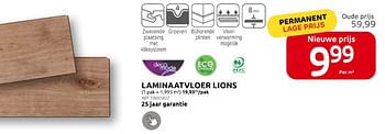 Promoties Laminaatvloer lions - DecoMode - Geldig van 15/05/2024 tot 27/05/2024 bij Brico
