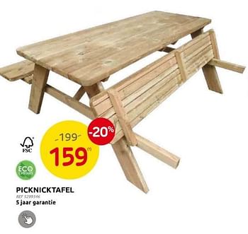Promoties Picknicktafel - Huismerk - Brico - Geldig van 15/05/2024 tot 27/05/2024 bij Brico