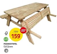 Picknicktafel-Huismerk - Brico