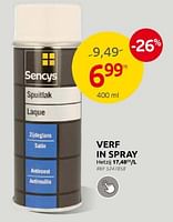 Promoties Verf in spray - Sencys - Geldig van 15/05/2024 tot 27/05/2024 bij Brico